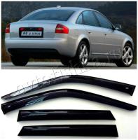 Audi A6 седан (97-04) дефлекторы блоковых окон, темные 4 шт.