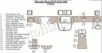 Декоративные накладки салона Mercedes Benz M Class 2002-2005 полный набор, ML55
