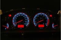 Nissan Primera P11 - дорестайл светодиодные шкалы (циферблаты) на панель приборов - дизайн 2