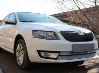 Skoda Octavia (13–) Защита радиатора Premium, хром, 2 части (Ambition-Elegance)