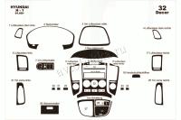 Hyundai H-1 2007-UP декоративные накладки (отделка салона) под дерево, карбон, алюминий