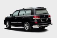 Lexus LX (12–) Защита задняя труба 76/42 мм двойная