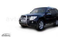 Защита передняя Arbori d76 высокая с защитой картера MITSUBISHI PAJERO IV 2006-