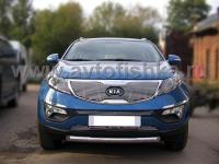 Kia Sportage 3 (10-) накладка на решетку радиатора