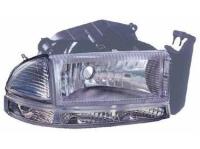 Dodge Dakota (97-01) фары передние хромированные, с белым рефлектором, комплект 2 шт.