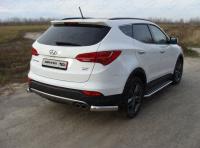 Hyundai Santa Fe (12–) Защита задняя (уголки) 75х42 мм