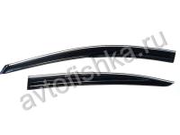 Chevrolet Cruze (09-) дефлекторы боковых окон темные, ветровики в стиле Муген, комплект 4 шт.
