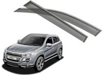 Peugeot 4008 (12–) Дефлекторы боковых окон с хромированным молдингом, OEM стиль