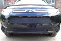 Mitsubishi Outlander (12–13) Защита радиатора Premium, чёрная, низ