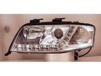 Audi A6 (97-01) фары передние линзовые, хромированные