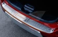 Nissan X-Trail (14–) Накладка на задний бампер, нерж, с загибом по краям.