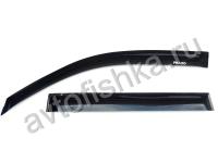 Toyota Land Cruiser Prado 150 (10-) дефлекторы боковых окон темные, с хромированной надписью, комплект 4 шт.