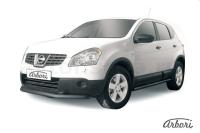 Защита переднего бампера Arbori d57 короткая черная NISSAN QASHQAI +2 2011-