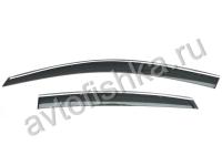 Nissan Teana (2008-2013) дефлекторы окон тонированные с хромированным молдингом