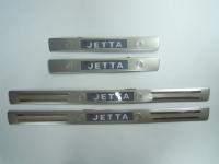 Volkswagen Jetta (11–) Накладки на дверные пороги с логотипом и LED подсветкой, нерж.