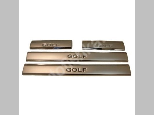 Volkswagen Golf Plus 5 (2004-) накладки на пороги из нержавеющей стали, 4 шт.
