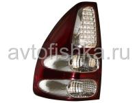 Toyota Land Cruiser Prado 120 (02-) задние фонари светодиодные красно-белые, комплект 2 шт.