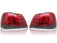 Toyota Land Cruiser 200 (07-15) фонари задние красные, дизайн Lexus