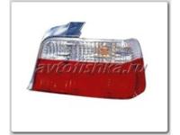 BMW 3 E36 4 дв. седан фонари задние прозрачные красно-белые, комплект 2 шт.