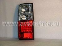 Toyota Land Cruiser 80 (90-97) задние фонари светодиодные красно-хромированные, комплект 2 шт.