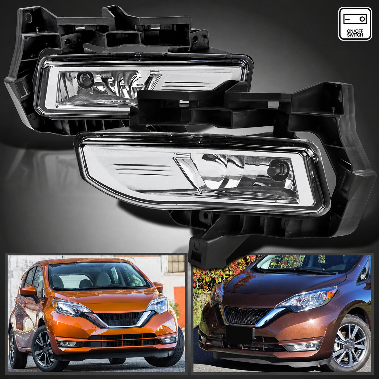 Противотуманные фары Nissan Versa C17 2017–2019, комплект