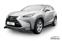 Защита переднего бампера Arbori d57 "волна" черная LEXUS NX 30H 2014-
