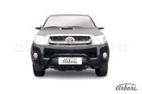 Защита передняя Arbori d57 низкая широкий "мини" черная TOYOTA HILUX 2008-2011