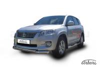 Защита переднего бампера Arbori d76+d57 двойная TOYOTA RAV-4 2010-2012