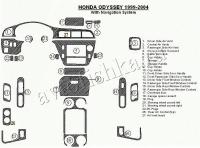 Декоративные накладки салона Honda Odyssey 1999-2004 с навигацией система, 26 элементов.