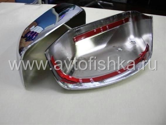 Land Rover Freelander 2 (07-) накладки на боковые зеркала хромированные, комплект 2 шт.