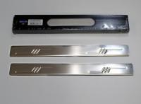 Toyota Corolla (08–13) Накладки на дверные пороги, нерж, 2 части
