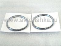 Mercedes W124 декоративные накладки-кольца переключателей управления отопителем в салоне, хромированные металлические, 2 шт.