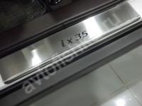 Hyundai ix35 (2010-) накладки на пороги из нержавеющей стали, 4 шт.
