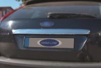 Ford Focus (05–07) Накладка над номером на крышку багажника, нерж.,хэтчбек