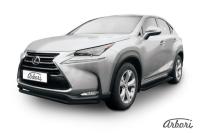 Защита переднего бампера Arbori d57 черная LEXUS NX 30H 2014-