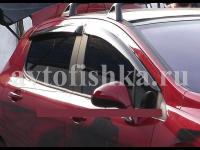 Дефлекторы боковых окон 4 части темные Peugeot 308 2007-