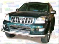 Toyota Land Cruiser Prado 120 (02-09) защита переднего бампера, тройная труба.