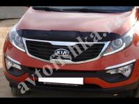 Дефлектор капота тeмный Kia Sportage 2010-