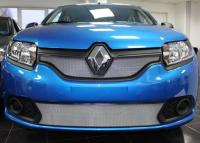 Renault Logan (14–) Защита радиатора, хром, верх