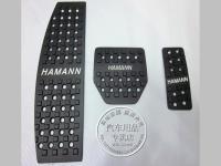 Land Rover Discovery 3, Discovery 4 черные алюминиевые накладки на педали с логотипом Hamann, комплект 3 шт.