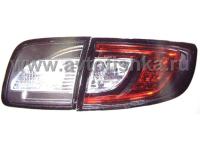 Mazda 3 (2003-2006) седан фонари задние светодиодные черные, комплект лев.+прав.
