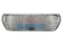 Toyota Land Cruiser 200 (07-11) решетка радиатора хромированная рамка, с алюминиевой вставкой, горизонтальный дизайн.