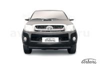 Защита переднего бампера Arbori d76 радиусная черная TOYOTA HILUX 2008-2011