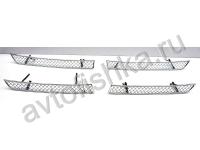 Honda CR-V (12-) накладка на решетку радиатора из нержавеющей стали, стиль сетка