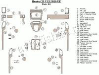 Декоративные накладки салона Honda CR-V 2010-н.в. базовый набор, EX Model