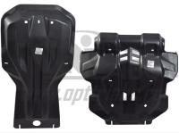 Toyota Hilux (15–) Защита картера двигателя и радиатора, кпп и рк, из 2-х частей, композит10 мм (V-все, КПП- все, 4X4)