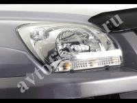 Защита передних фар прозрачная Kia Sportage 2005-2008