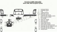 Декоративные накладки салона Toyota Camry 2002-2004 Соответствие OEM, с навигацией система