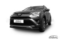 Защита переднего бампера Arbori d57 черная TOYOTA RAV-4 2015-