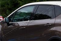 Renault Kaptur (13–) Нижние молдинги стекол, нерж., 4 части
